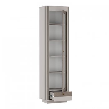 Шкаф витрина 34.06 Фантазия кашемир (Олмеко) в Качканаре - kachkanar.mebel-e96.ru