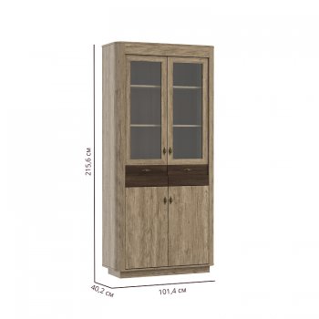 Шкаф витрина 34.05 Фантазия (Олмеко) в Качканаре - kachkanar.mebel-e96.ru