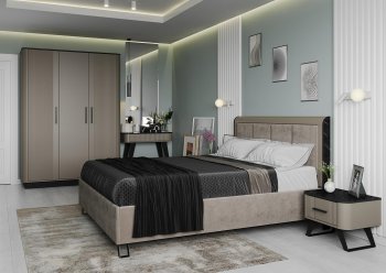 Спальный гарнитур Фиделия, модульный (Олмеко) в Качканаре - kachkanar.mebel-e96.ru