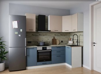 Угловой кухонный гарнитур Фьюжн 2200*1000 мм (Sanvut) в Качканаре - kachkanar.mebel-e96.ru