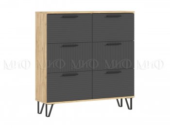 Обувница Флэш крафт/графит (Миф) в Качканаре - kachkanar.mebel-e96.ru