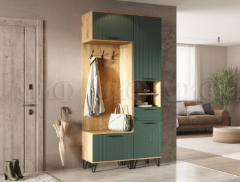 Прихожая Флэш комп.1, крафт/графит (Миф) в Качканаре - kachkanar.mebel-e96.ru