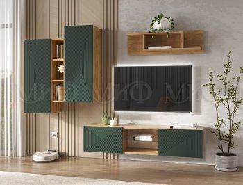 Стенка Флэш крафт/грин (Миф) в Качканаре - kachkanar.mebel-e96.ru