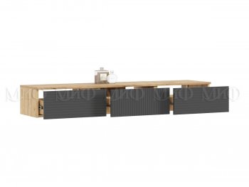 Стенка Флэш комп.2 крафт/графит (Миф) в Качканаре - kachkanar.mebel-e96.ru