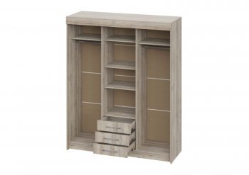 Шкаф-купе 1700 мм Фортуна (Дуб крафт серый) (ИЦ) в Качканаре - kachkanar.mebel-e96.ru