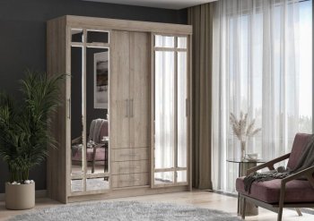 Шкаф-купе 1700 мм Фортуна (Дуб крафт серый) (ИЦ) в Качканаре - kachkanar.mebel-e96.ru