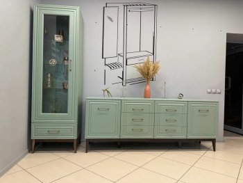 Стенка Гориция Зеленый самшит (БМ) в Качканаре - kachkanar.mebel-e96.ru