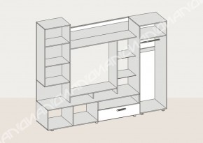 Гостиная Аллегро вариант-3 (Венге/Белфорт) в Качканаре - kachkanar.mebel-e96.ru