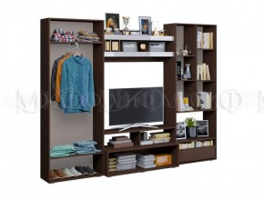 Гостиная Нэнси (МДФ) Белый глянец теплый/ Венге в Качканаре - kachkanar.mebel-e96.ru