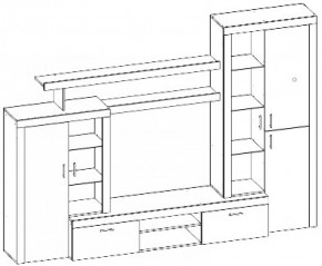 Гостиная Орландо композиция №1 в Качканаре - kachkanar.mebel-e96.ru