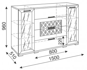 Стенка Тиффани (М 05-05-09-11-12-13-14) (Риннер) в Качканаре - kachkanar.mebel-e96.ru