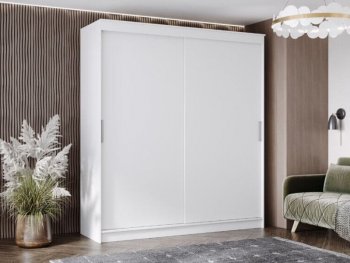 Шкаф-купе 2000 мм Гранд-1 ЛДСП, белый гладкий (Эра) в Качканаре - kachkanar.mebel-e96.ru