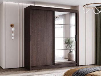 Шкаф-купе 2000 мм Гранд-1 ЛДСП/Зеркало, венге (Эра) в Качканаре - kachkanar.mebel-e96.ru