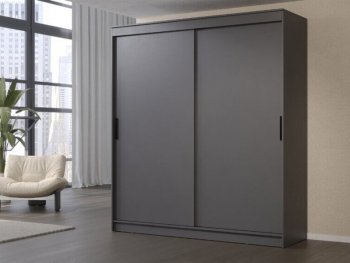 Шкаф-купе 2000 мм Гранд-1 ЛДСП, графит (Эра) в Качканаре - kachkanar.mebel-e96.ru