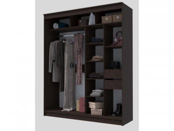 Шкаф-купе 2000 мм Гранд-1 зеркало/зеркало, венге (Эра) в Качканаре - kachkanar.mebel-e96.ru