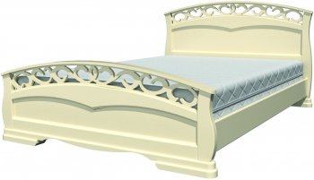 Кровать из массива Грация-1 Слоновая кость (БМ) в Качканаре - kachkanar.mebel-e96.ru