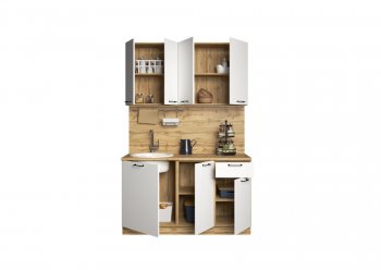 КУхонный гарнитур Хелмер 1400 мм (Сурская) в Качканаре - kachkanar.mebel-e96.ru