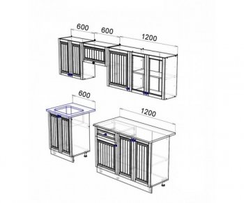 Кухонный гарнитур Хозяюшка 2400 Трюфель (Эра) в Качканаре - kachkanar.mebel-e96.ru