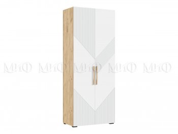 Шкаф распашной 900 мм Ирис с антресолью, крафт/белый (Миф) в Качканаре - kachkanar.mebel-e96.ru