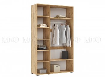 Шкаф 1350 мм Ирис с антресолью, крафт/графит (Миф) в Качканаре - kachkanar.mebel-e96.ru