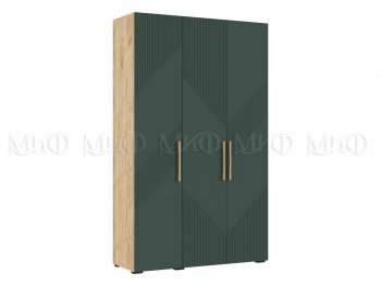 Шкаф 1350 мм Ирис с антресолью, крафт/грин (Миф) в Качканаре - kachkanar.mebel-e96.ru