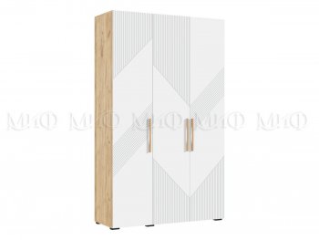 Шкаф 1350 мм Ирис с антресолью, крафт/белый (Миф) в Качканаре - kachkanar.mebel-e96.ru