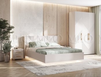 Кровать парящая с ПМ Ирис кашемир (Миф) в Качканаре - kachkanar.mebel-e96.ru