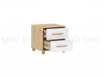Тумба прикроватная Ирис крафт/белый, 2 шт (Миф) в Качканаре - kachkanar.mebel-e96.ru