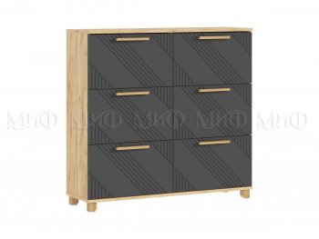 Обувница Ирис крафт/графит (Миф) в Качканаре - kachkanar.mebel-e96.ru