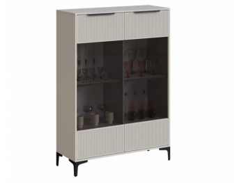 Шкаф со стеклом Кимберли кашемир (Handis) в Качканаре - kachkanar.mebel-e96.ru