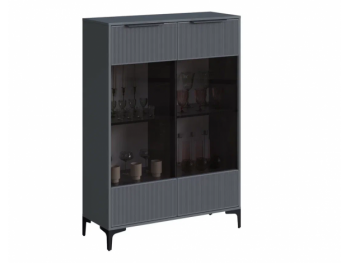 Шкаф со стеклом Кимберли графит (Handis) в Качканаре - kachkanar.mebel-e96.ru