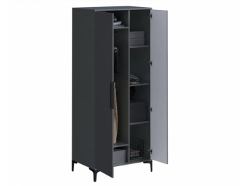 Шкаф 800 мм 2-створчатый Кимберли графит (Handis) в Качканаре - kachkanar.mebel-e96.ru