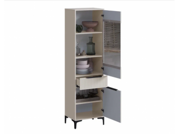 Пенал 550 мм со стеклом Кимберли кашемир (Handis) в Качканаре - kachkanar.mebel-e96.ru