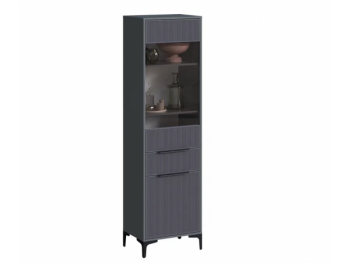 Пенал 550 мм со стеклом Кимберли графит (Handis) в Качканаре - kachkanar.mebel-e96.ru