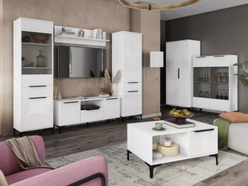 Стенка Кимберли белый, модульная (Handis) в Качканаре - kachkanar.mebel-e96.ru