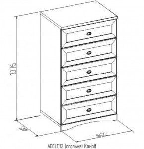 Комод 12 Адель в Качканаре - kachkanar.mebel-e96.ru