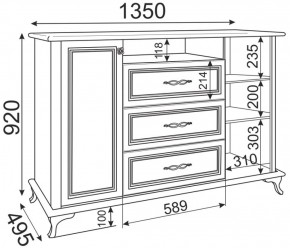 Комод М03 Скарлетт (Риннер) в Качканаре - kachkanar.mebel-e96.ru