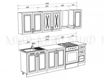 Кухонный гарнитур Констанция 2000 мм Сандал (Миф) в Качканаре - kachkanar.mebel-e96.ru