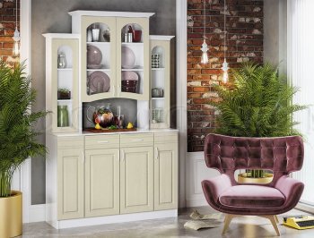 Буфет Констанция 4-х створчатый Фисташковый (Миф) в Качканаре - kachkanar.mebel-e96.ru