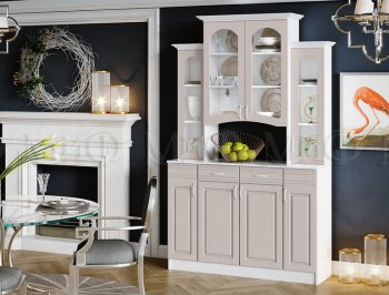 Буфет Констанция 4-х створчатый Мускат (Миф) в Качканаре - kachkanar.mebel-e96.ru