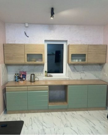 Кухонный гарнитур 3000 мм Кремона фисташка (Росток) в Качканаре - kachkanar.mebel-e96.ru