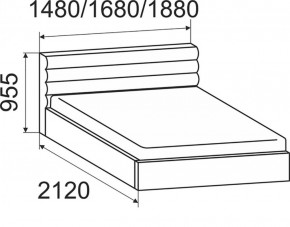 Кровать Альба с подъемным механизмом 1400*2000 в Качканаре - kachkanar.mebel-e96.ru