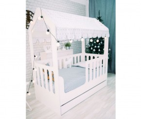 Кровать-домик детская с ящиком 800*1600 (Белый) в Качканаре - kachkanar.mebel-e96.ru