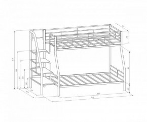 Кровать двухъярусная Толедо-1 Черный/Венге в Качканаре - kachkanar.mebel-e96.ru