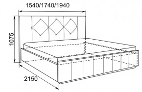 Кровать Лина с подъемным механизмом 1400*2000 в Качканаре - kachkanar.mebel-e96.ru