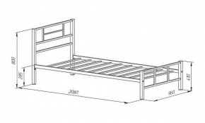 Кровать металлическая Кадис Белый в Качканаре - kachkanar.mebel-e96.ru