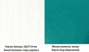 Кровать одинарная 01.34 Ноктюрн (180) бирюзовый в Качканаре - kachkanar.mebel-e96.ru