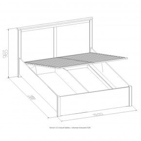 Кровать Шерлок с ПМ 1400 орех 1400*2000 в Качканаре - kachkanar.mebel-e96.ru