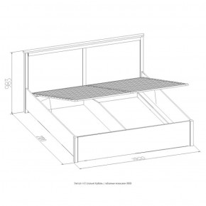 Кровать Шерлок с ПМ 1400 ясень анкор светлый 1400*2000 в Качканаре - kachkanar.mebel-e96.ru