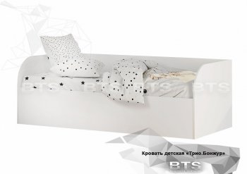 Кровать детская с подъемным механизмом Трио КРП-01 Белый (БТС) в Качканаре - kachkanar.mebel-e96.ru